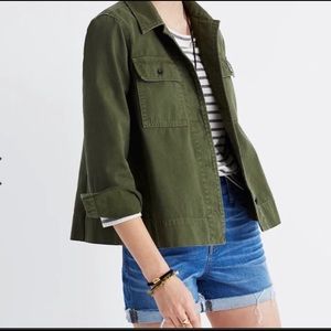 Madewell green chore coat